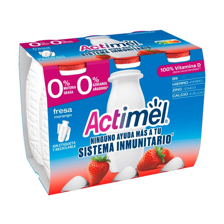 ACTIMEL 0% FRESA X6