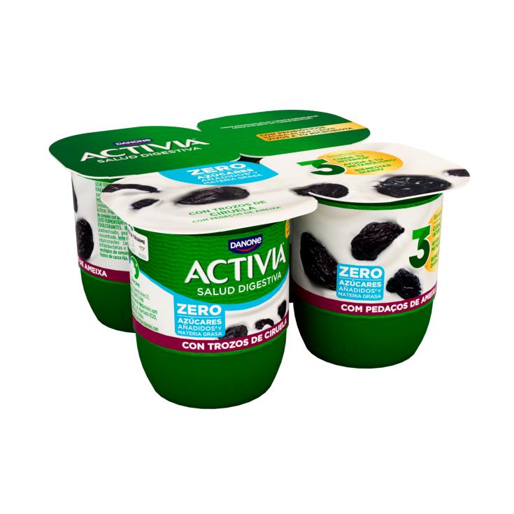 ACTIVIA 0% CON CIRUELAS X4