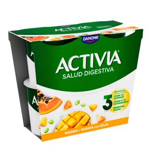 ACTIVIA SOJA MANGO-PAPAYA X4