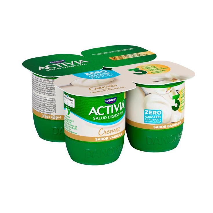 ACTIVIA 0% CREM. VAINILLA X4