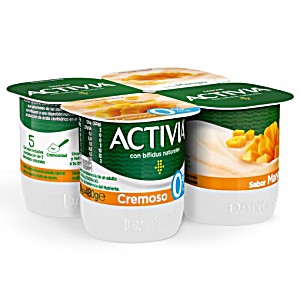 ACTIVIA 0% CREMOSO MANGO X4