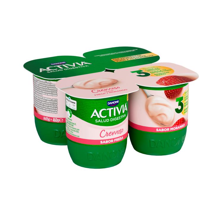 ACTIVIA CREMOSO FRESA X4