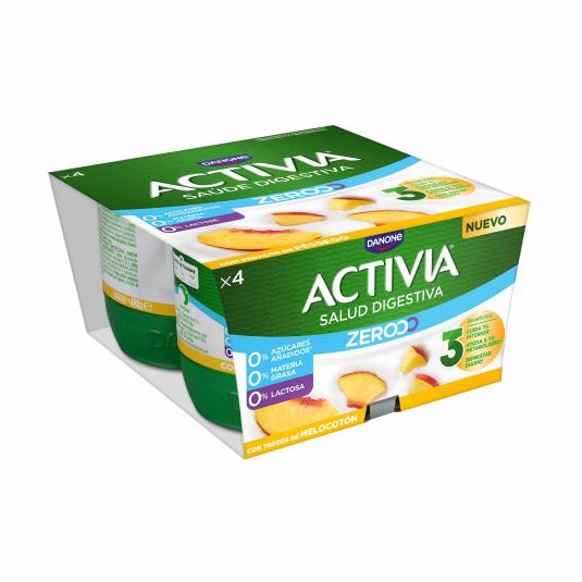 ACTIVIA TRIPLE ZERO MELOCOTON X4