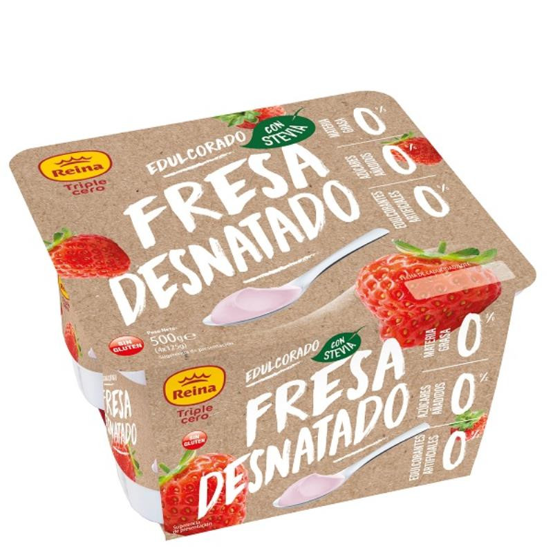 TRIPLE CERO FRESA DESNATADO EDULCORADO 4X125G