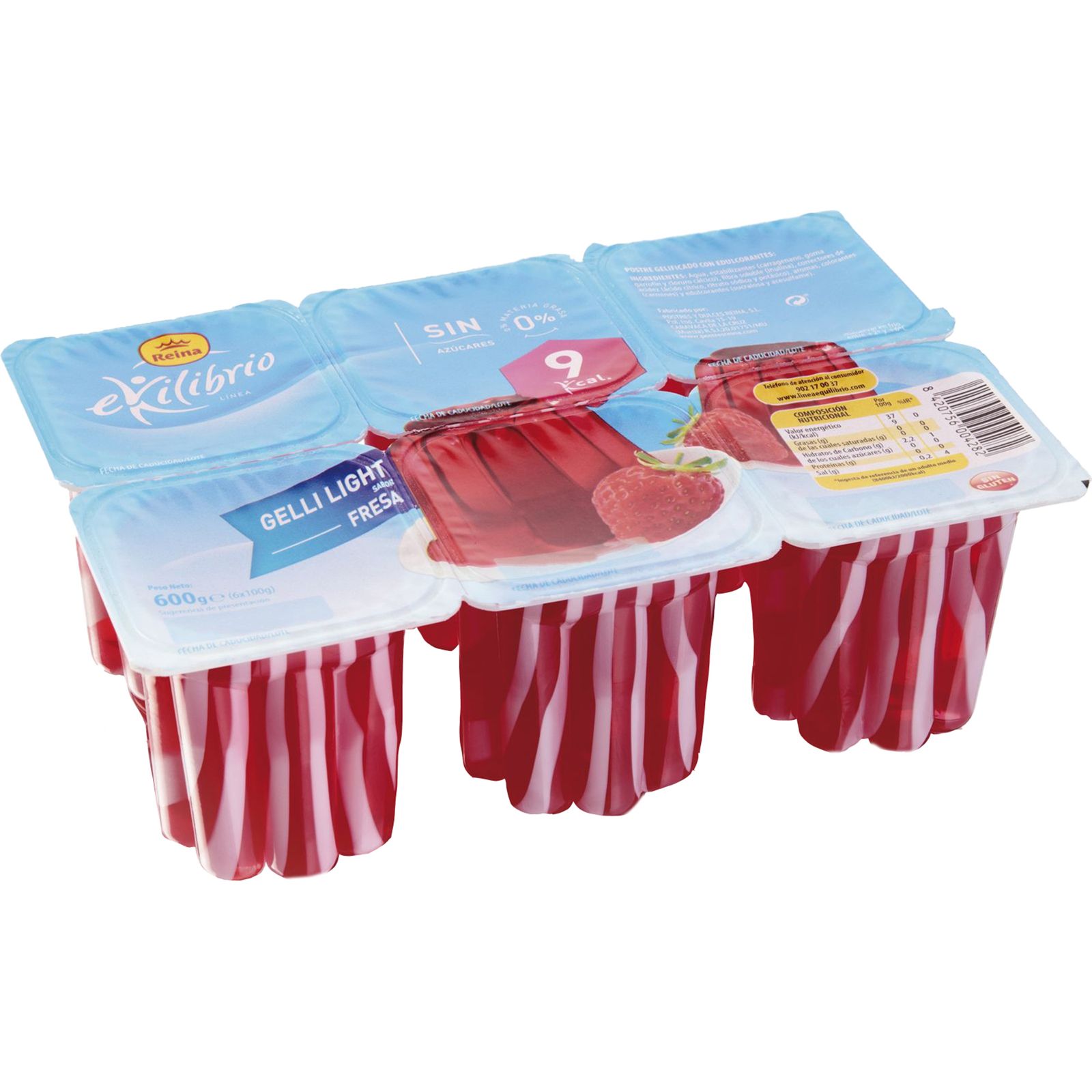 GELLI SWEET LIGHT FRESA 6X100G