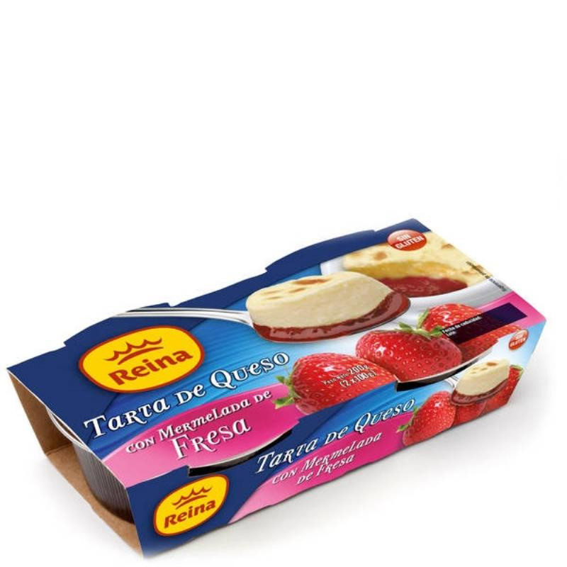 TARTA DE QUESO CON MERMELADA DE FRESA 2X100G