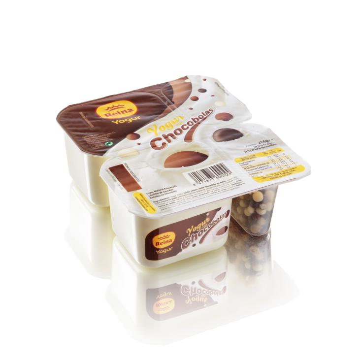 CREMA DE YOGUR NATURAL CON CHOCOBOLAS 2X143G