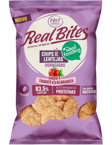 REAL BITES TOMATE ALBAHACA 30G 21U