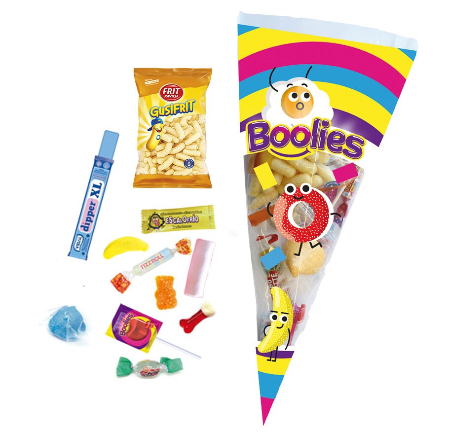 CONO BOOLIES LLENO MEDIANO CHOCOLATE 14U