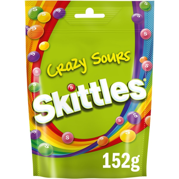 SKITTLES CRAZY SOURS 152G 15U