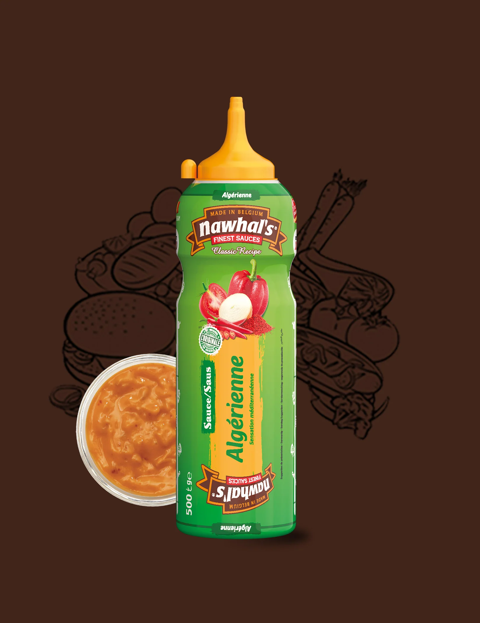 NAWHALS SALSA ALGERIENNE 500ML 12X1U