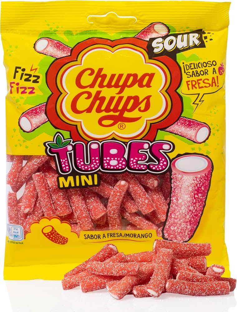 CHUPA CH MINI TUBO FRESA PICA 150G 18U
