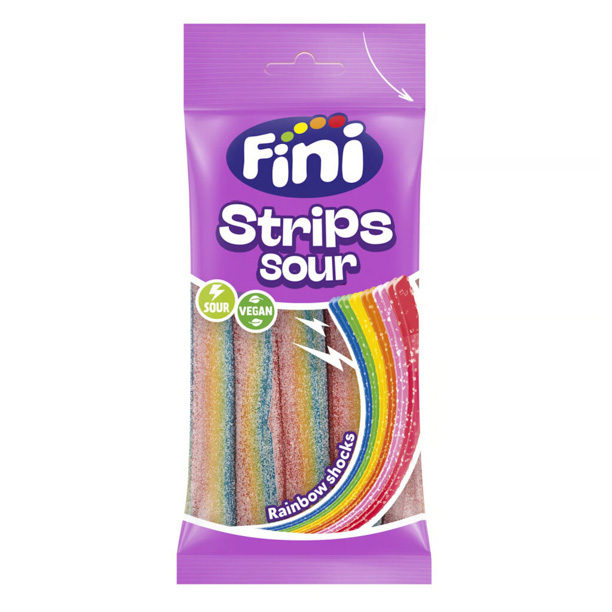 FINI STRIPS SOUR RAINBOW SG B75G 12U