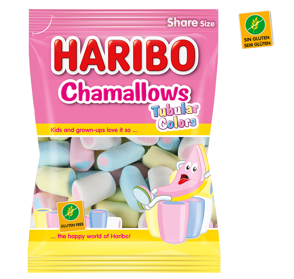 HARIBO CHAMALLOWS TUBULAR COLOR 250G 12U