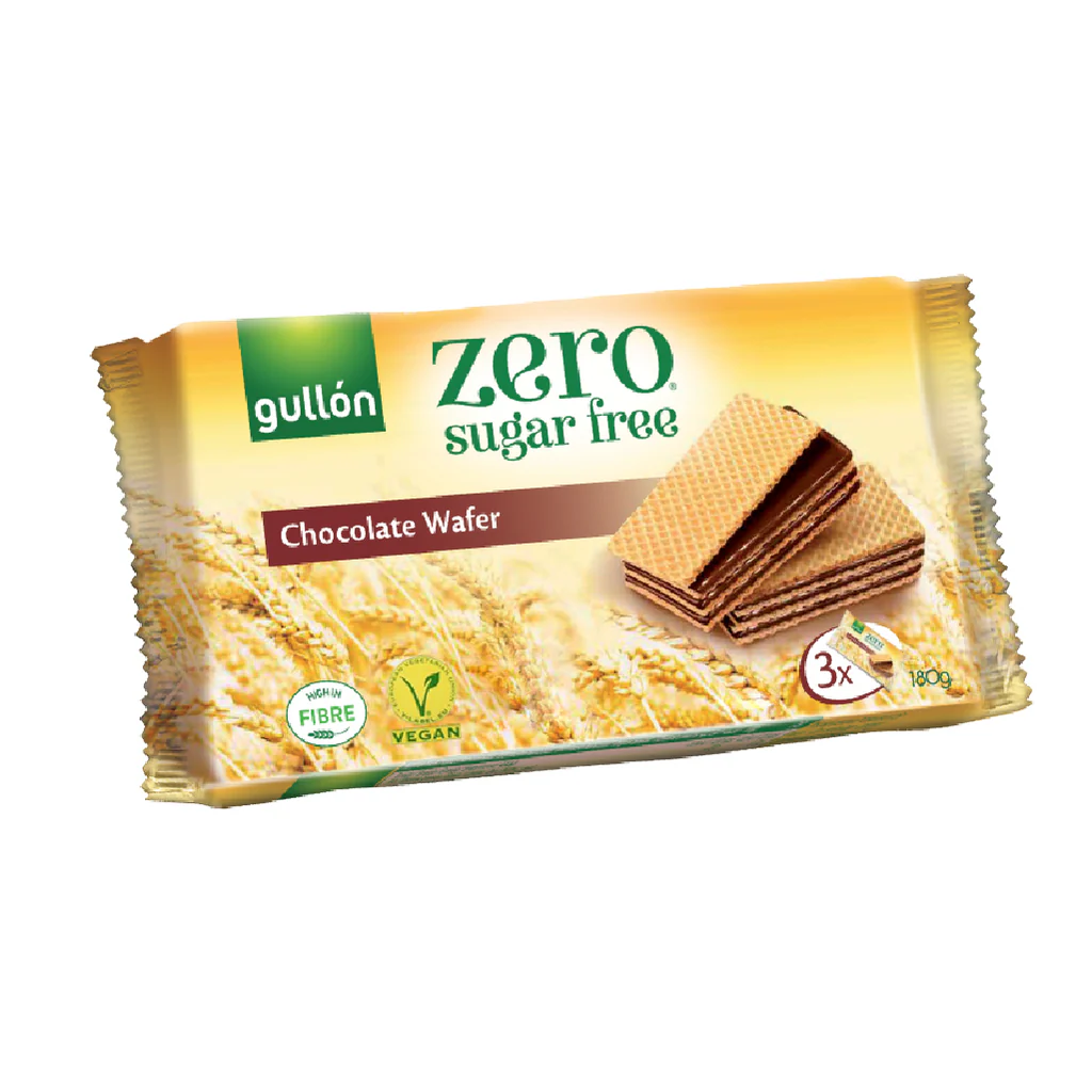 GULLON WAFER CHOCOLATE ZERO 180G 12U