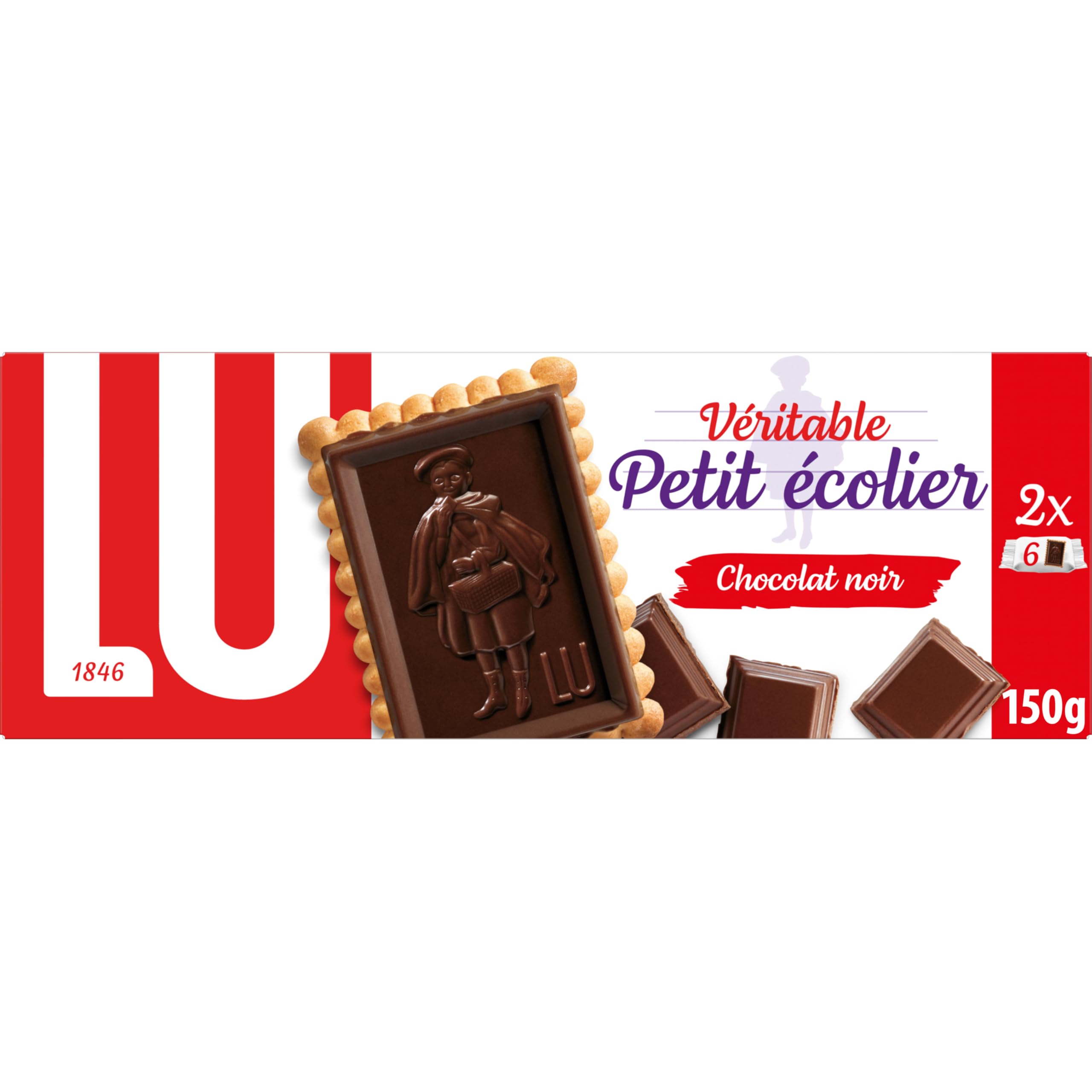LU PETIT ECOLIER CHOC NEGRO 150G 14U
