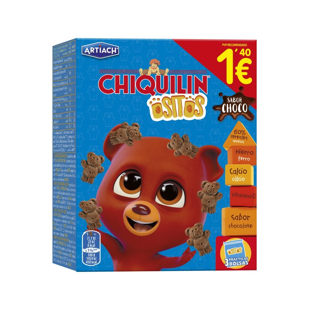 ART CHIQUILIN OSITOS CH 14EUR 120G 12U