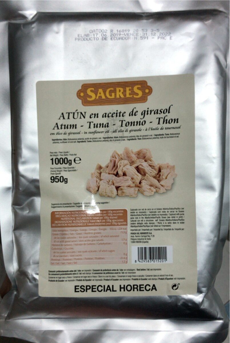 SAGRES ATUN TROZOS AGIRASOL BOL 16XB1K