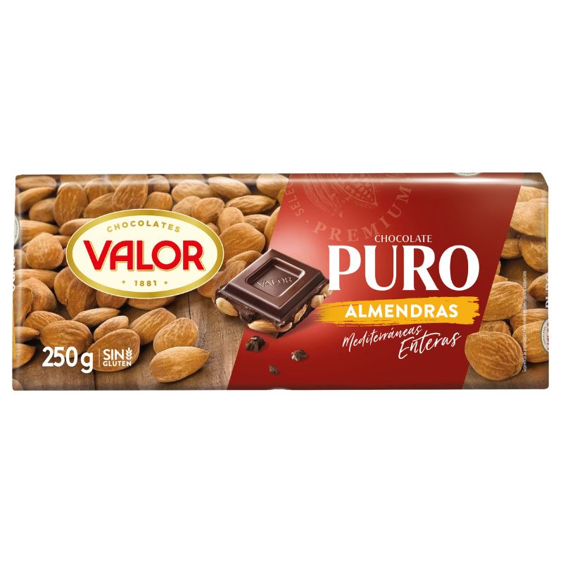 VALOR CHOCOLATE PURO ALM250G RETR 8X5U
