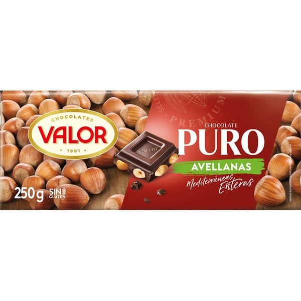 VALOR CHOCOLATE PURO AVELL 250G 19X1U