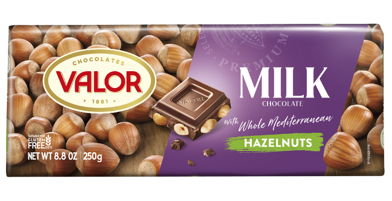 VALOR CHOCOLECHE AVELLANA 250G 19X1U