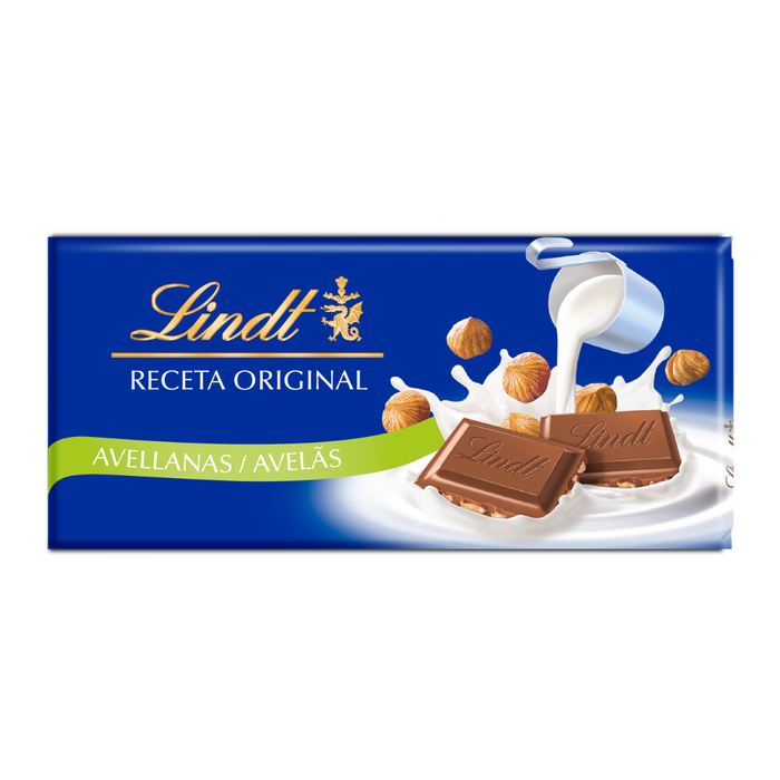 LINDT TABLETA CHOCO AVELLANA 100G 20X1U