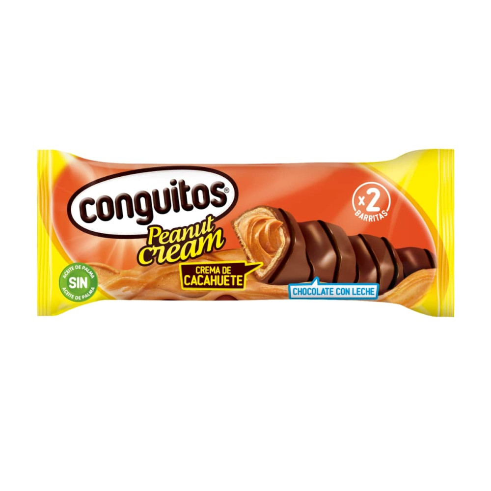CONGUITOS BAR PEANUT CREAM DUO 46G 16U