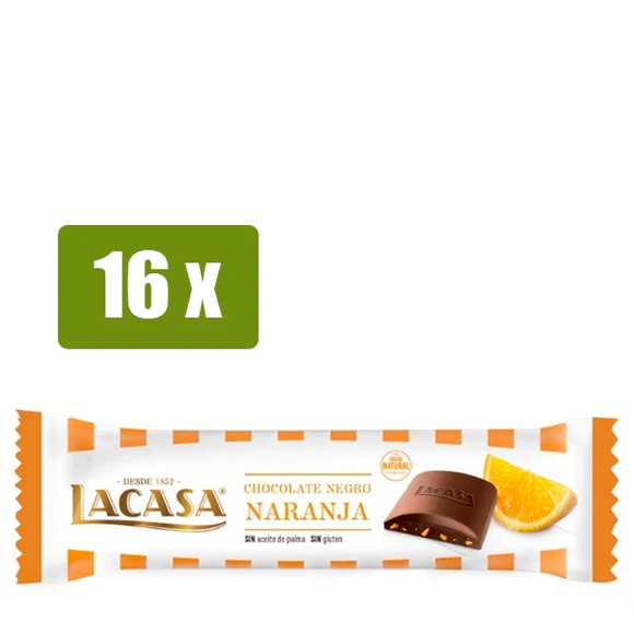 LACASA CHOCOLATINAS NARANJA 25G 4X16U