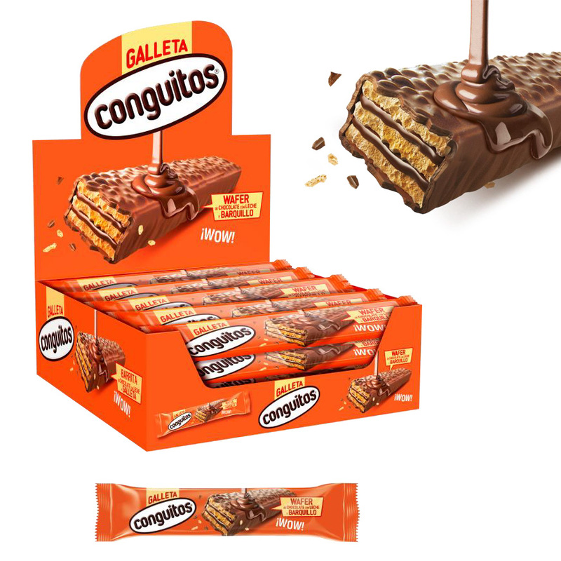 CONGUITOS BARRITA WAFER LECHE 35G 6X20U