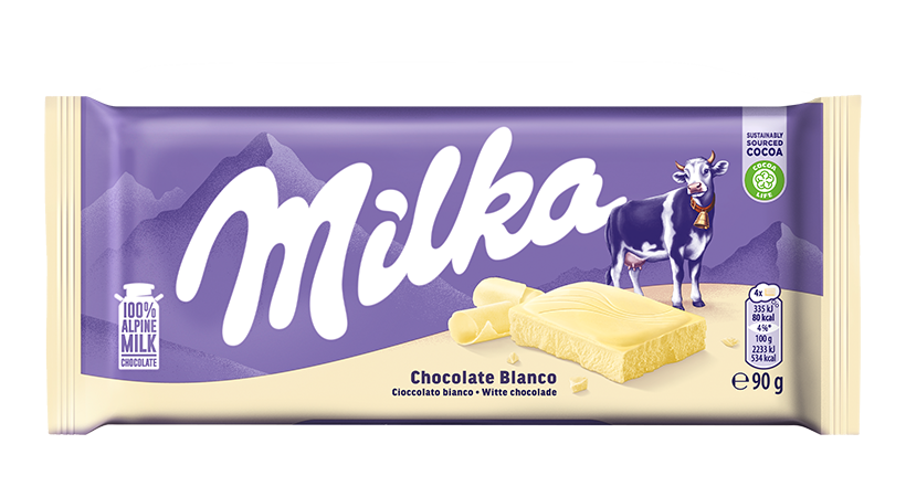 MILKA CHOC BLANCO 90G 24U