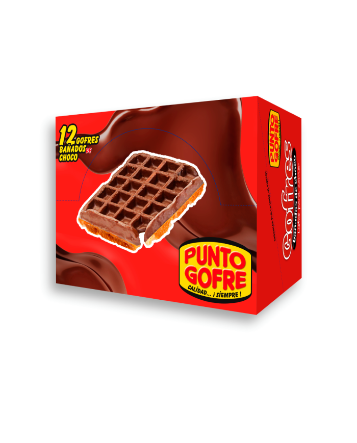 PUNTO GOFRE CHOCOLATE BANADO 125G 8X12U