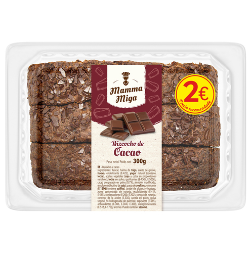 MM BIZCOCHO CACAO 300G 8U