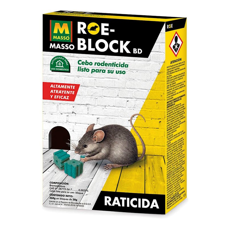 ROE BLOCK RATICIDA 260GR