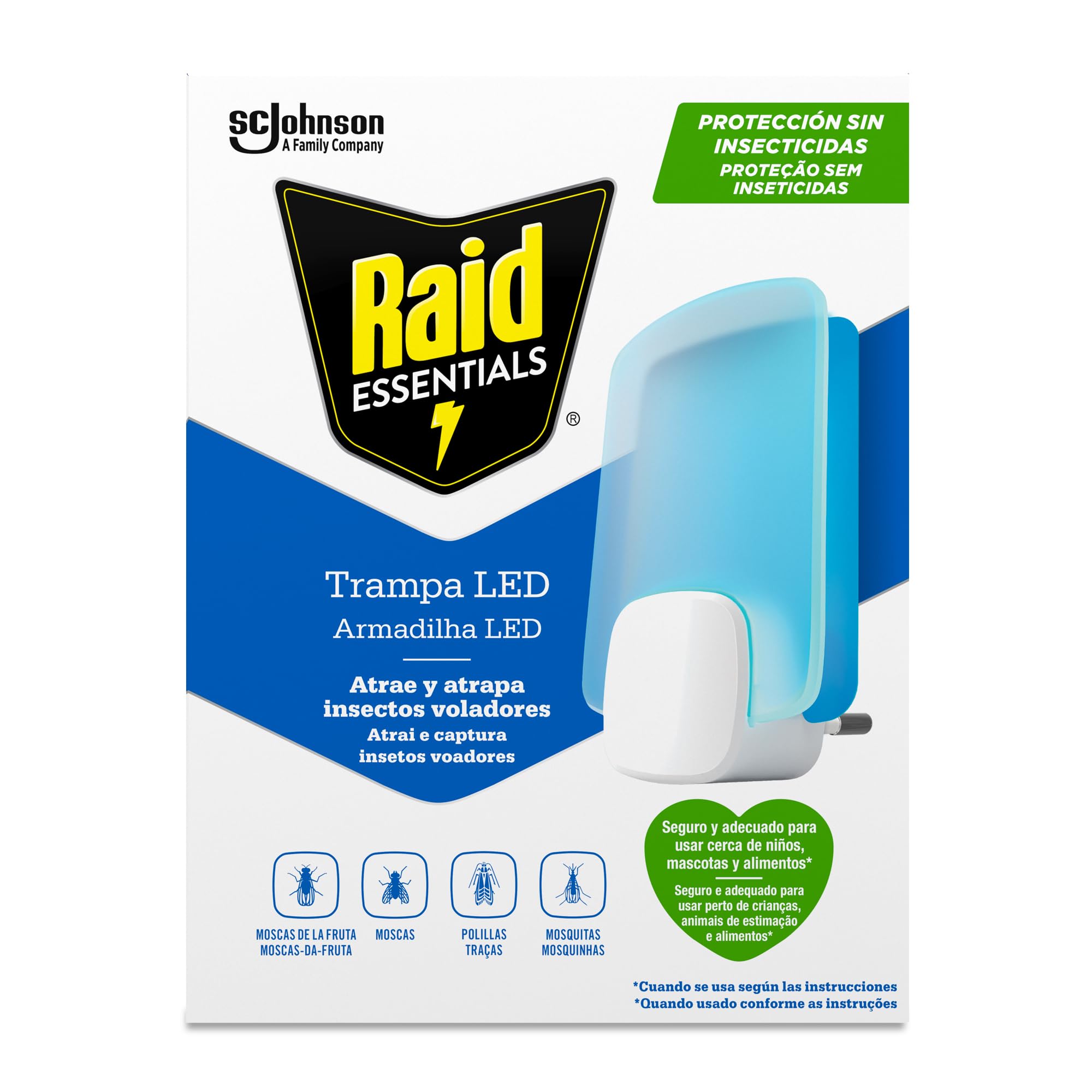 RAID INSECT ELECT TRAMPA LUZ AP