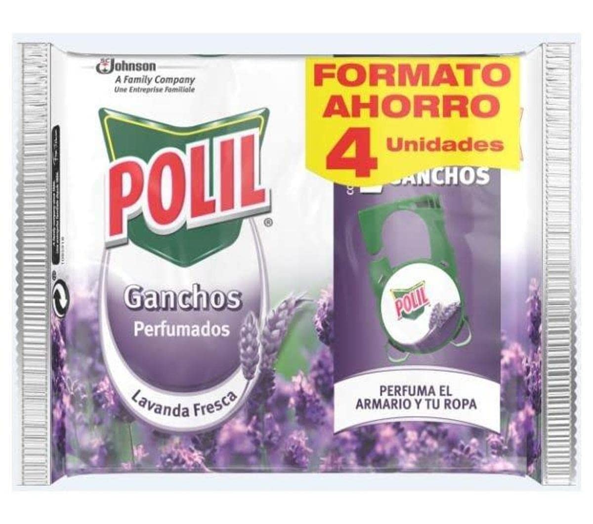 POLIL ANTIPOL GANCHO LAVANDA 4U