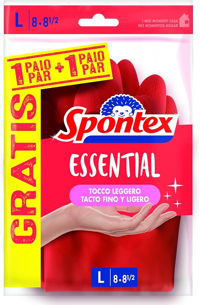 SPONTEX GUANTE ESSENTIAL 1 PLUS 1 T8