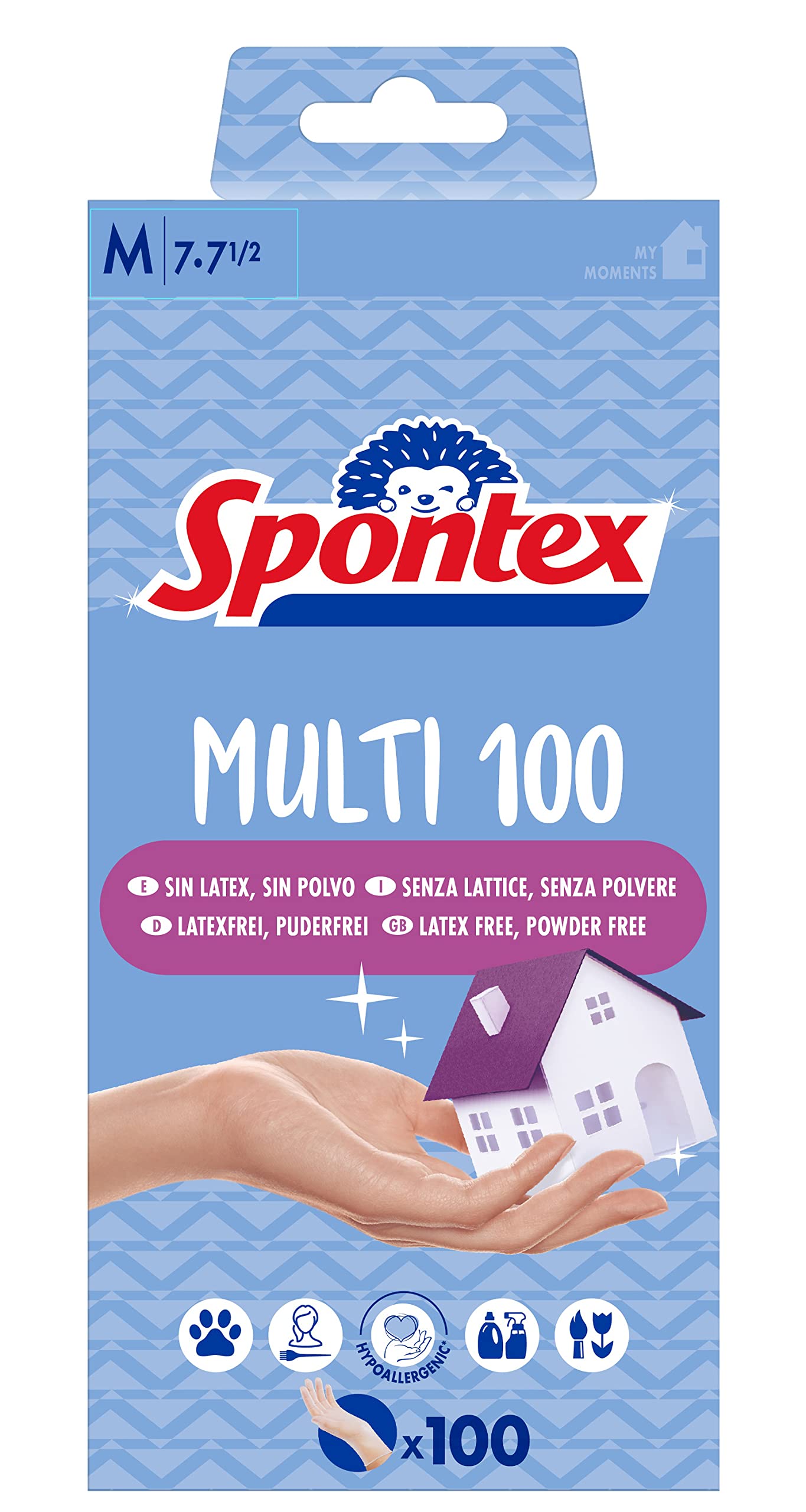 SPONTEX GUANTE MULTI 100U T7