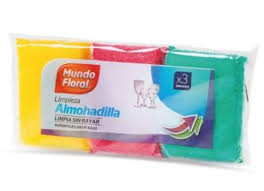 MUNDO FLORAL ESTROPAJO 3U