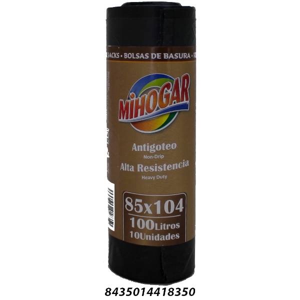 MIHOGAR BOL BAS 10UD G85 85X104 100L NEG