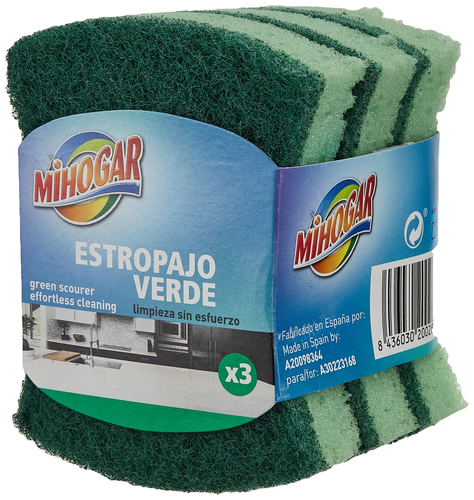 MIHOGAR ESTROP VERDE C CON ESP PACK 3UN