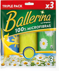 BALLERINA BAYETA MICROFI PACK3 FLOR