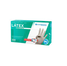 4GASA GUANTES LATEX C CON 100 TM 7 8