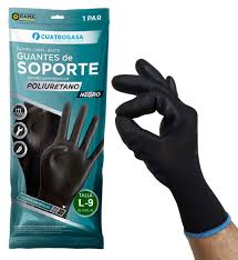 4GASA GUANTES SOP POLIUR NEGRO TS