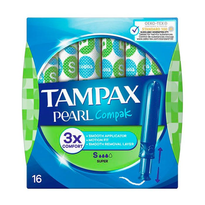 TAMPAX 16UD COMPAK PEARL SUPER