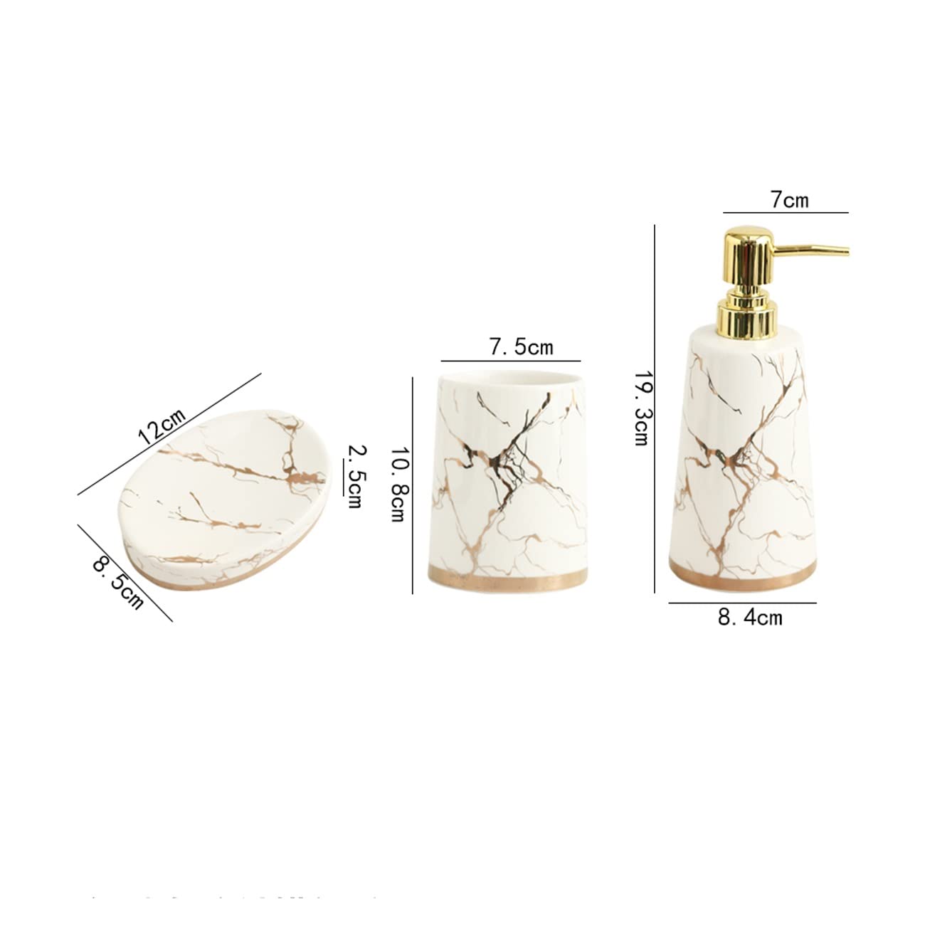 POK SET BANO BANERA MARMOL 4P 1851