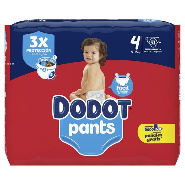 DODOT PANTS T4 9 15KG 33U