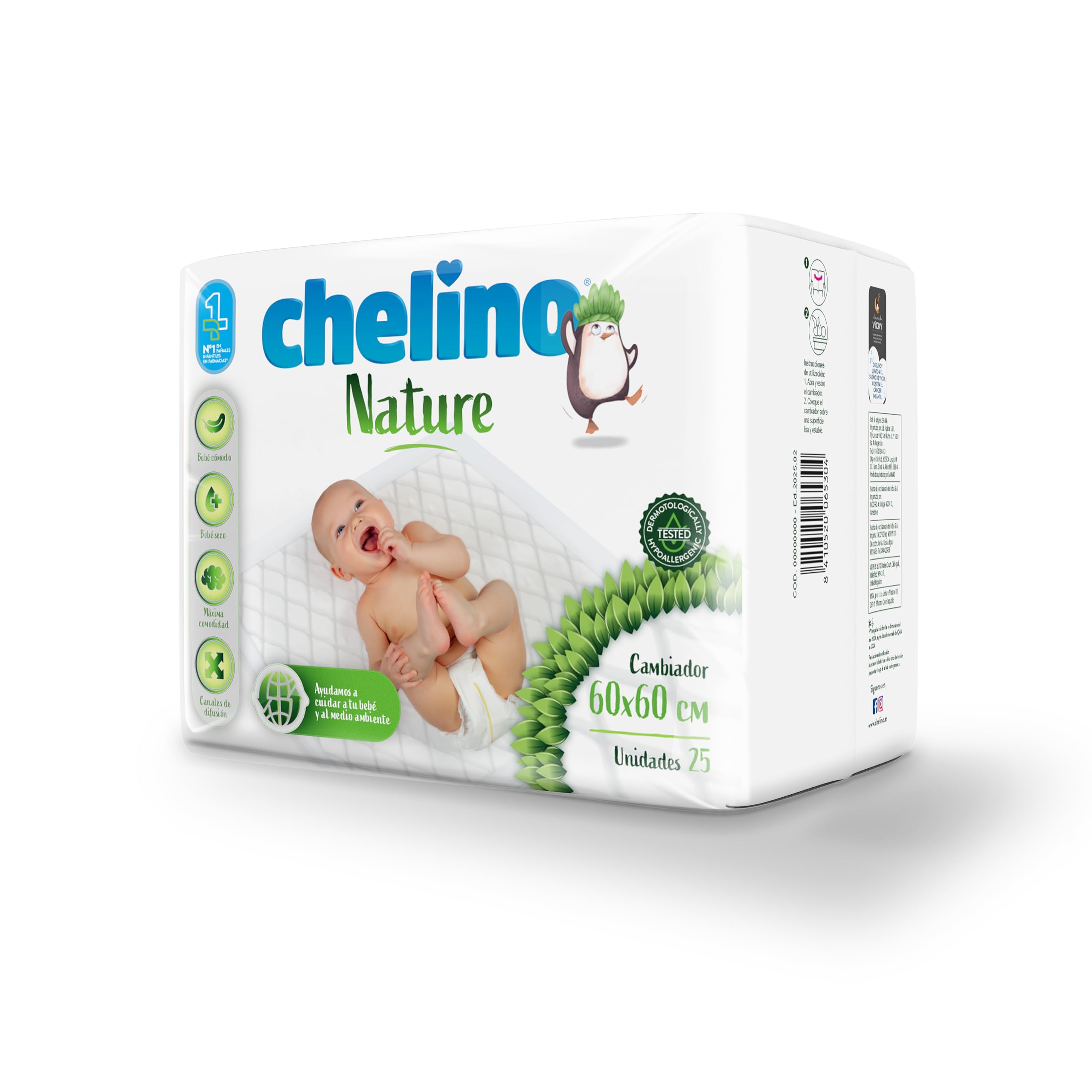 CHELINO NATURE CAMBIADOR 25UD 60X60CM