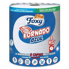 FOXY PAPEL COCINA 1R TORNADO AZUL
